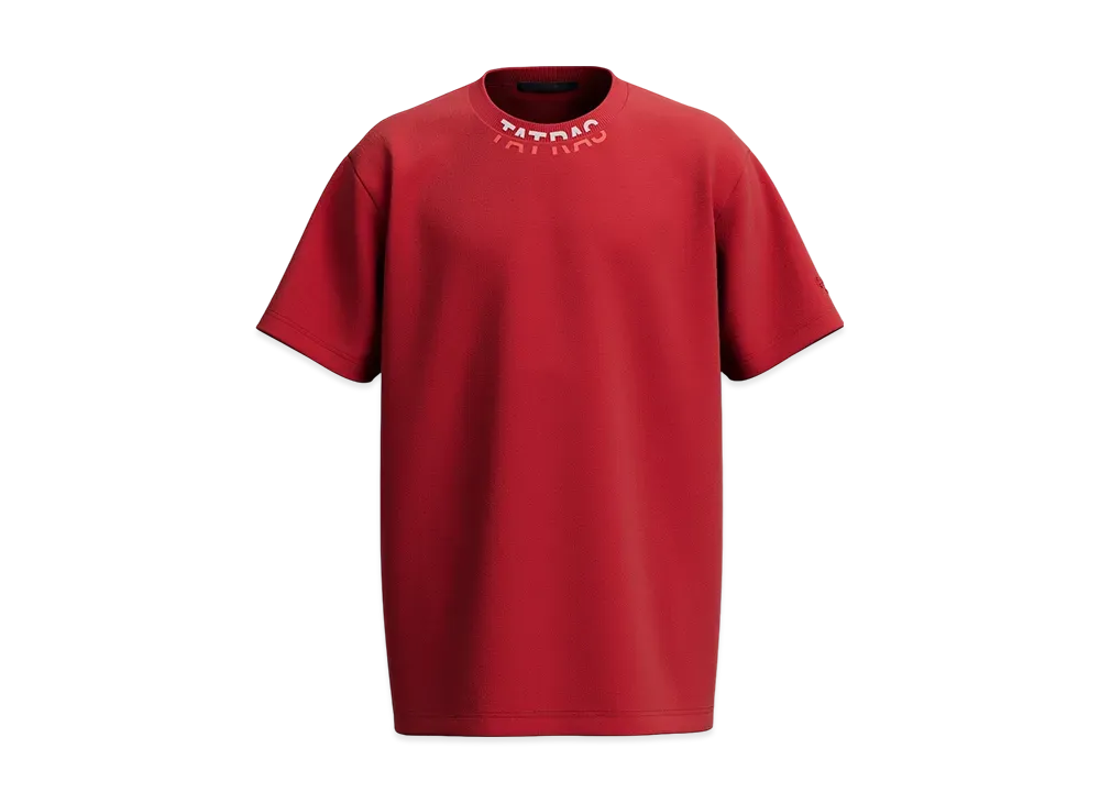 TATRAS Wand Neck Logo Print T-shirt "Red"