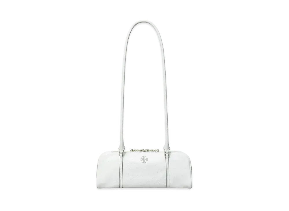 Tory Burch Mini Crinkle Leather Marshmallow Satchel "White"