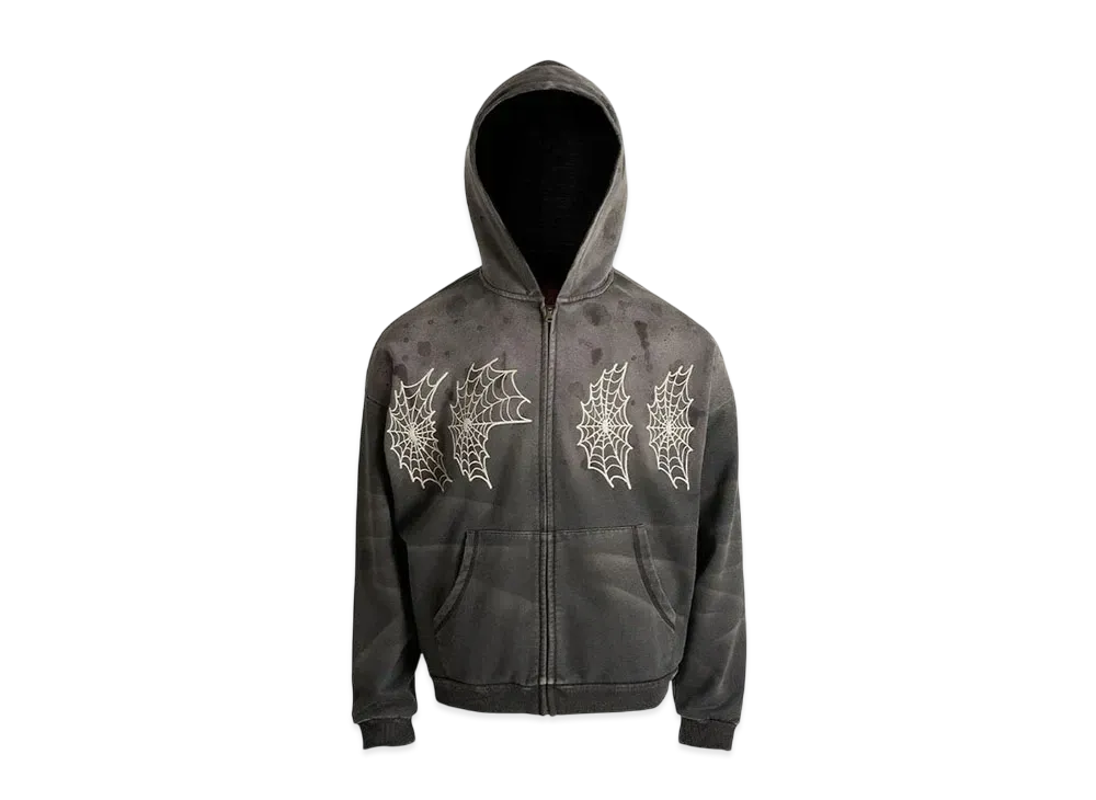 The Boy Has No Patience Eclipse Of Blood Moon Rain Stained Hoodie "Charcoal"