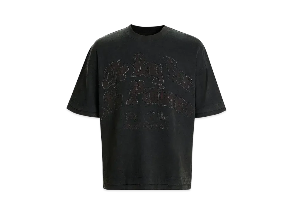 The Boy Has No Patience Eclipse Of The Blood Moon Letter Washed S/S Tee "Black"