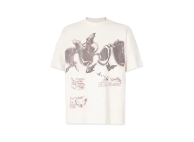 The Boy Has No Patience Moon Eating Night Washed SS Tee "White"