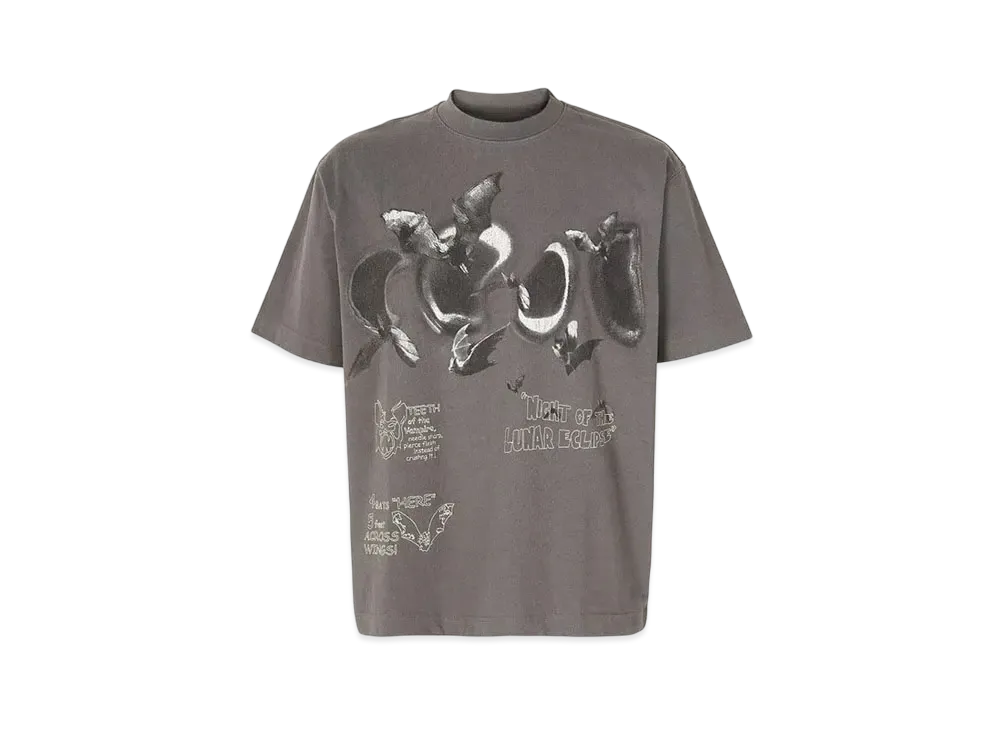 The Boy Has No Patience Moon Eating Night Washed SS Tee "Grey"
