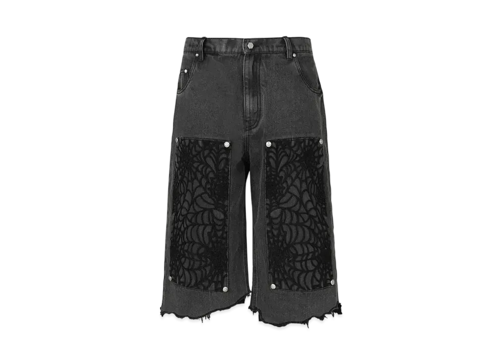 The Boy Has No Patience Embroidery Cobweb Jeans "Black"