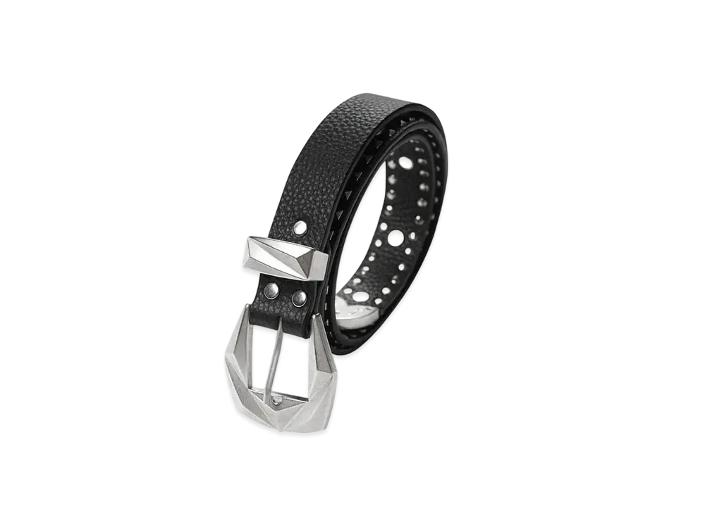 The Boy Has No Patience Dark Night Moon Stone Rivet Belt "Black"