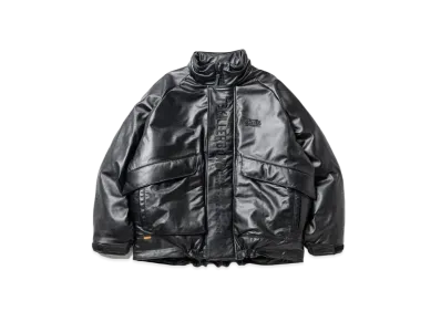 TIGHTBOOTH Short Leather Monster Parka "Black"