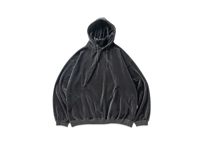 TIGHTBOOTH Velour Hoodie "Charcoar"