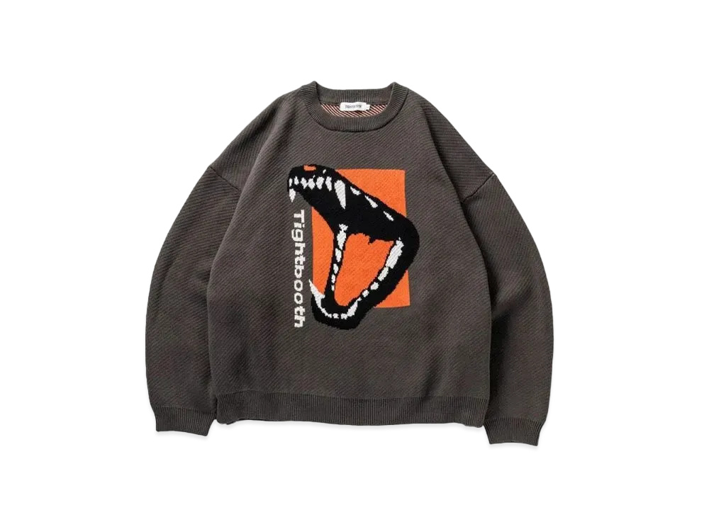 TIGHTBOOTH Bite Knit Sweater "Charcoar"