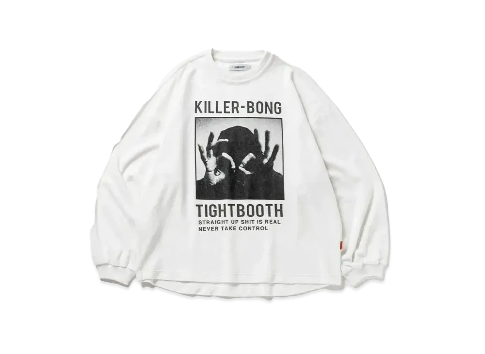 TIGHTBOOTH Hand Sign Velour Ls "White"