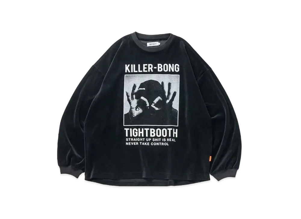TIGHTBOOTH Hand Sign Velour Ls "Black"