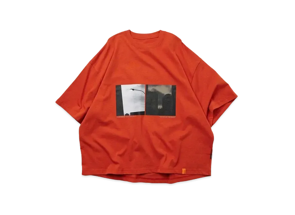 TIGHTBOOTH x GOOPiMADE Super Wide Logo Tee "Pumpkin"