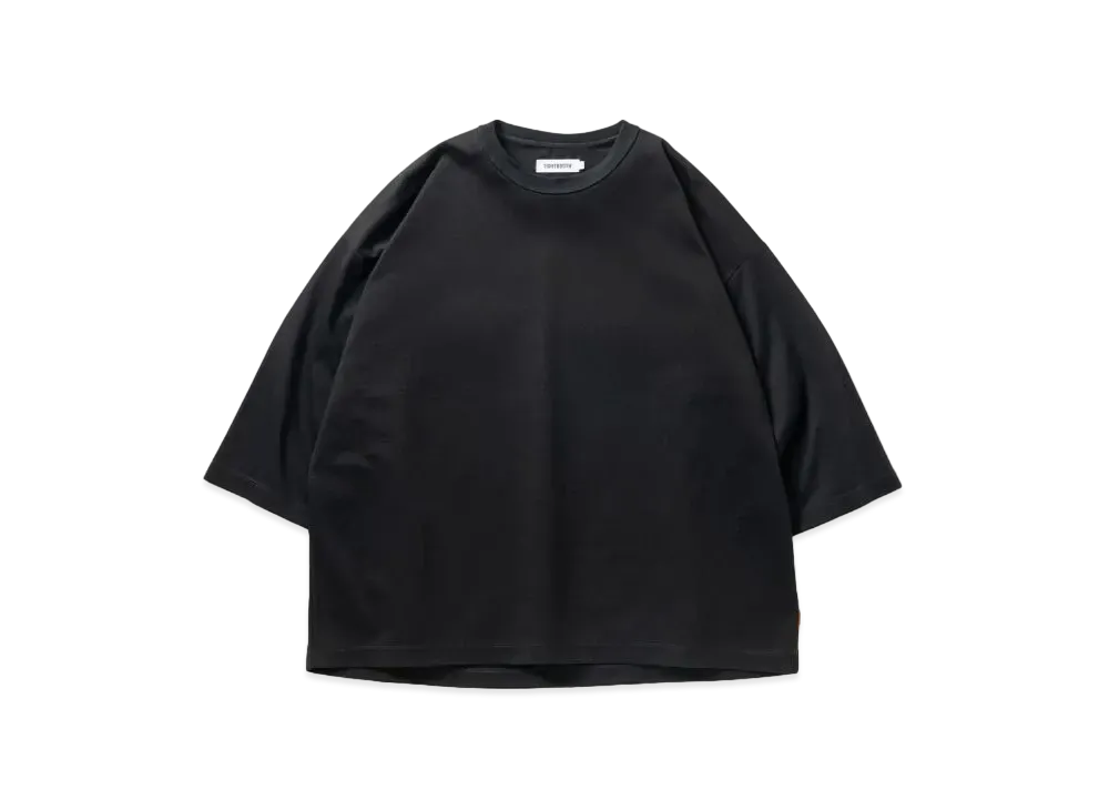 TIGHTBOOTH C Ponte 3/4 Sleeve T-Shirt "Black"