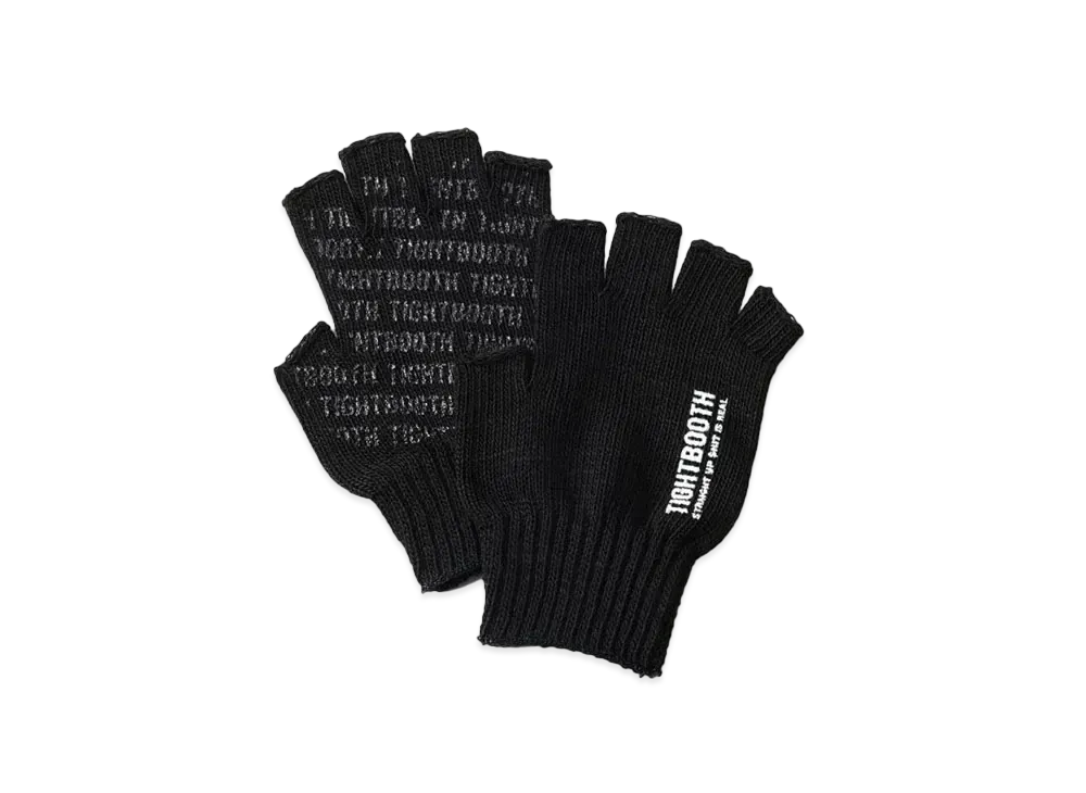 TIGHTBOOTH Logo Fingerless Gunte "Black"