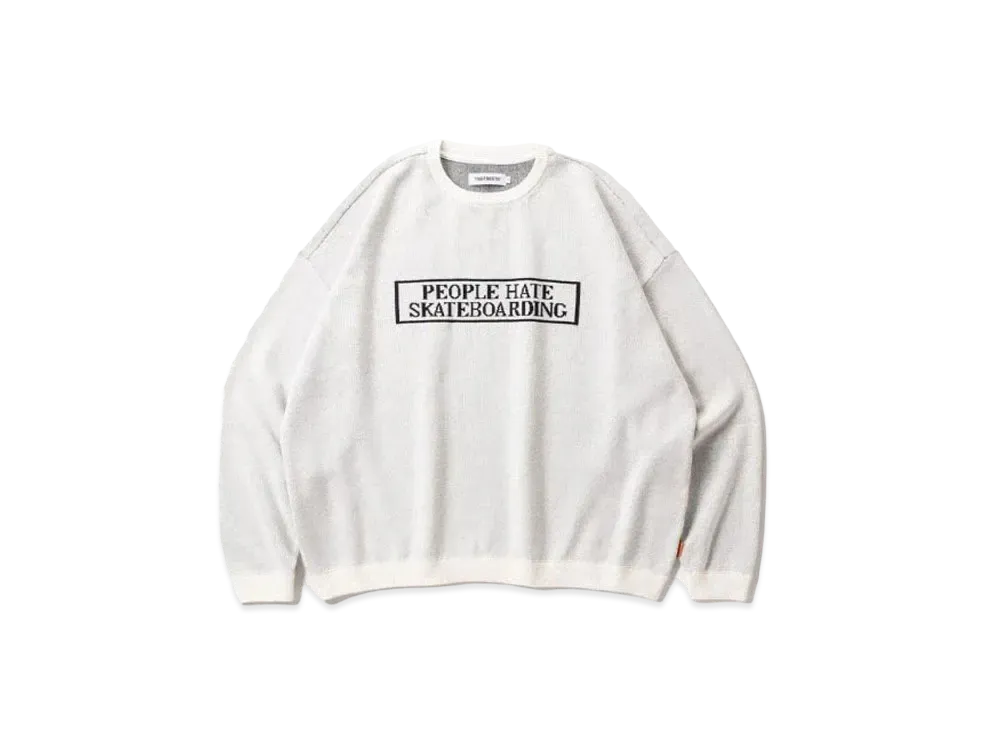 TIGHTBOOTH People Hate Skate Sweater "White"