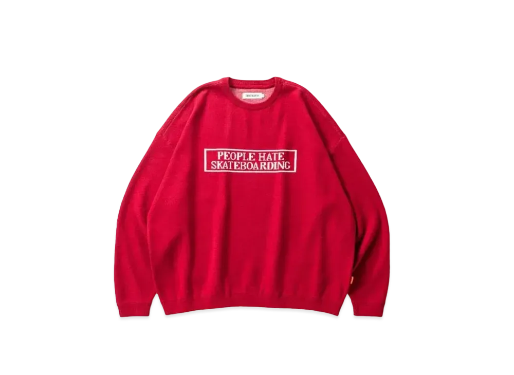 TIGHTBOOTH People Hate Skate Sweater "Red"