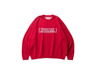 TIGHTBOOTH People Hate Skate Sweater "Red"