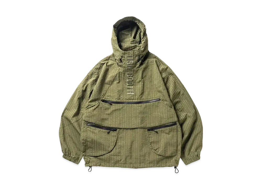 TIGHTBOOTH Seersucker Anorak "Olive"