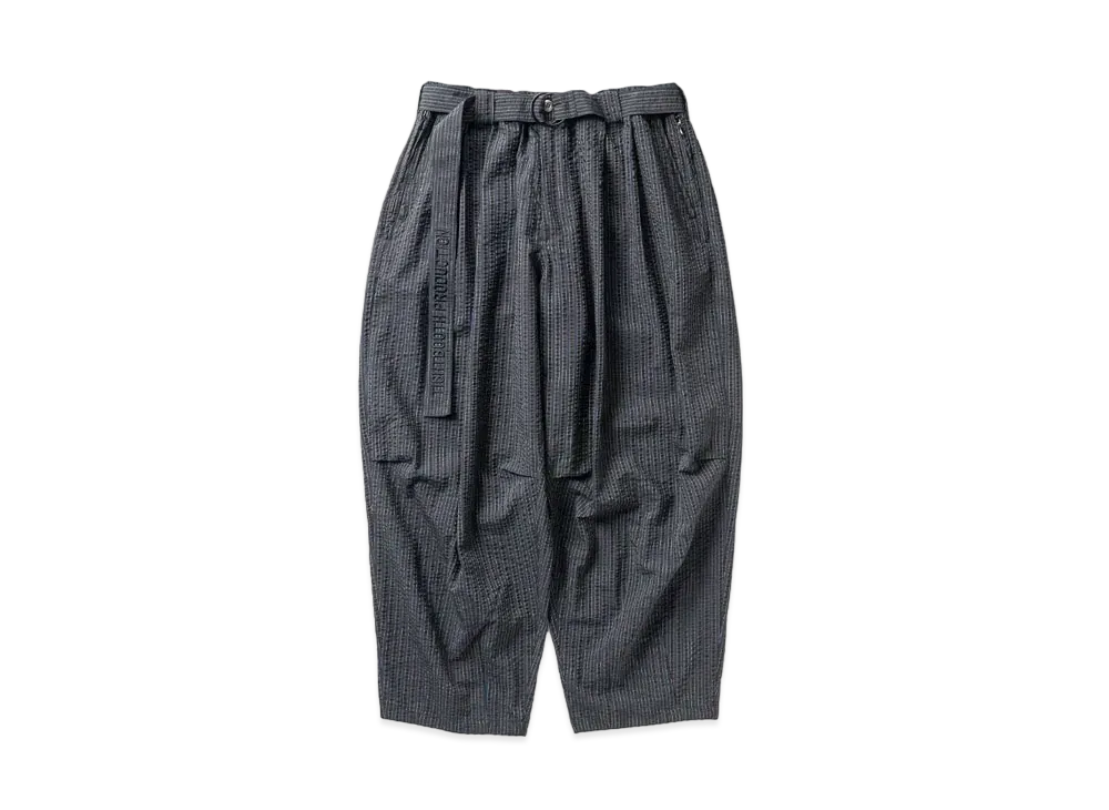 TIGHTBOOTH Seersucker Balloon Pants "Black"