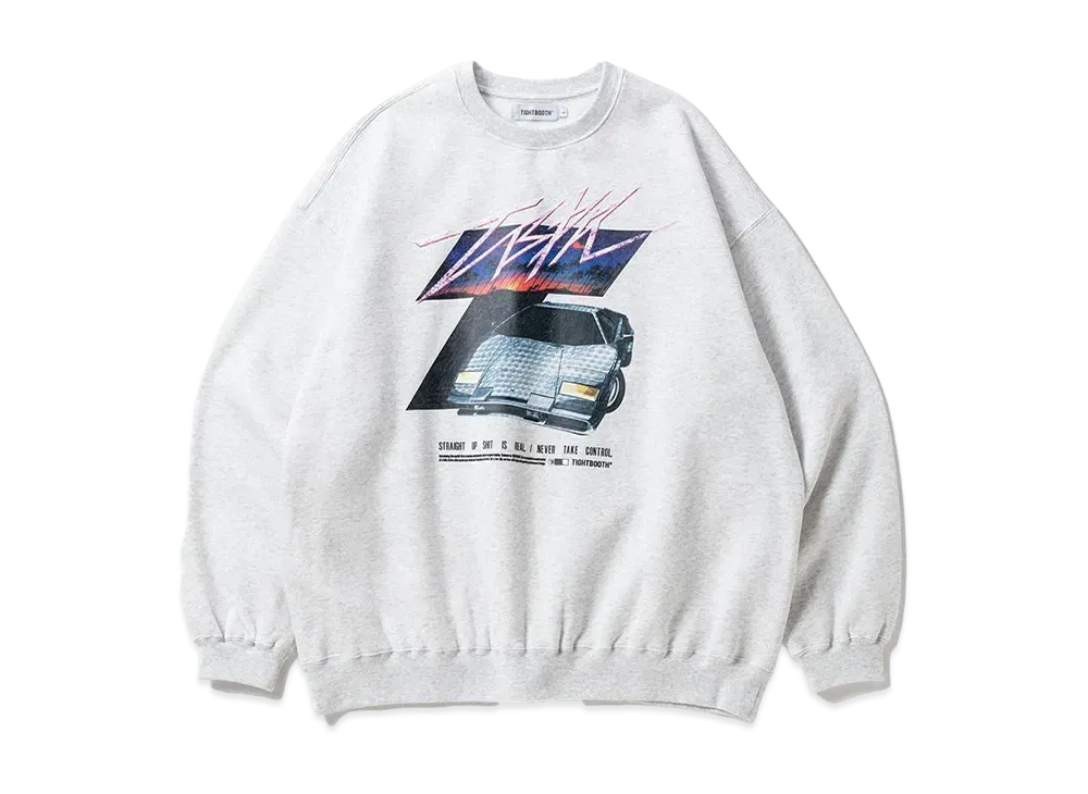 TIGHTBOOTH Initial T Crew Sweat Shirt "Ash"