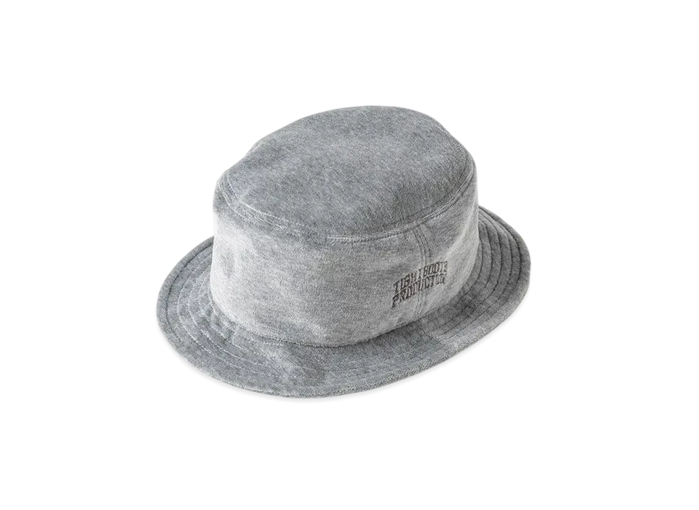 TIGHTBOOTH Velour Bucket Hat "Heather Gray"