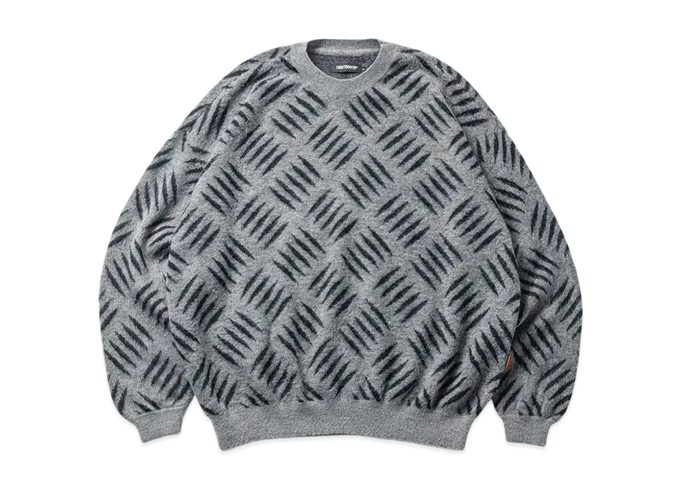 TIGHTBOOTH Checker Plate Mohair Sweater "Gray"