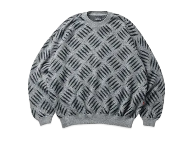 TIGHTBOOTH Checker Plate Mohair Sweater "Gray"