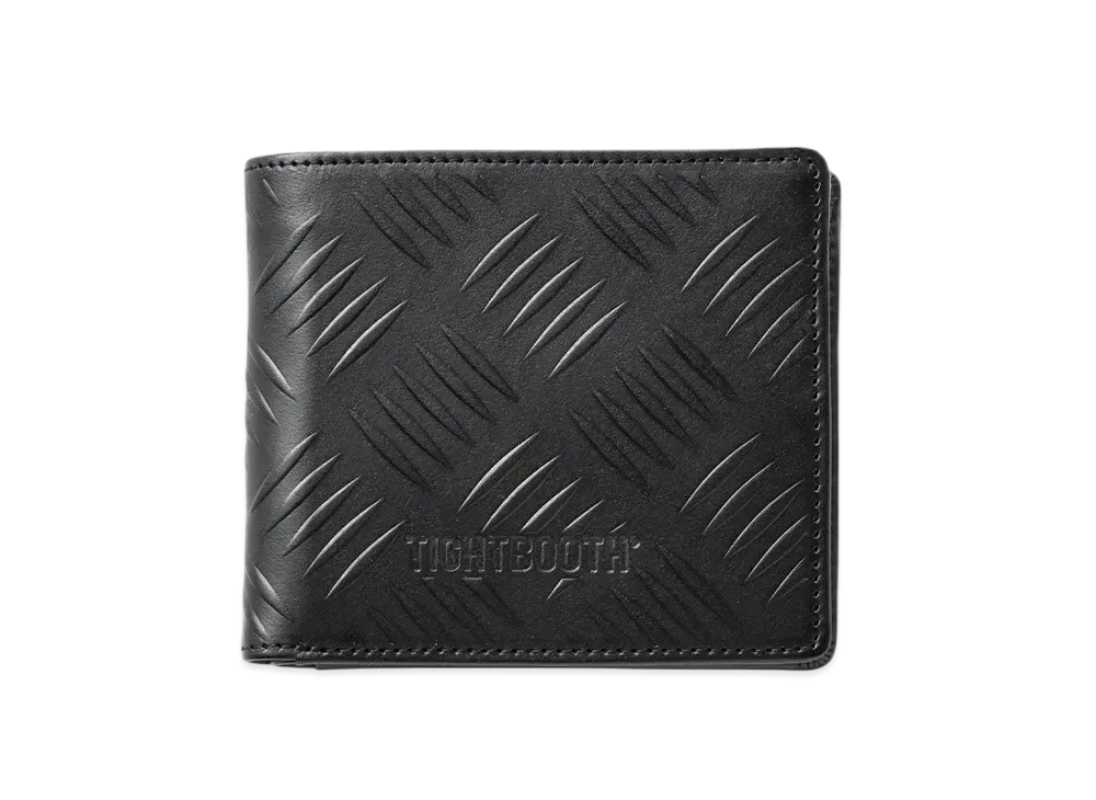 TIGHTBOOTH Checker Plate Leather Bifold Wallet "Black"
