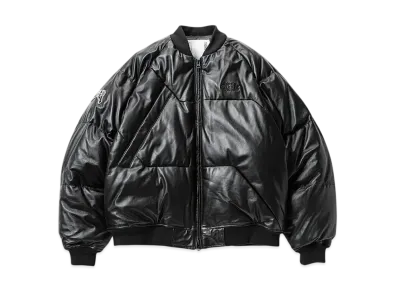 TIGHTBOOTH Leather Ma-1 Down Jkt "Black"