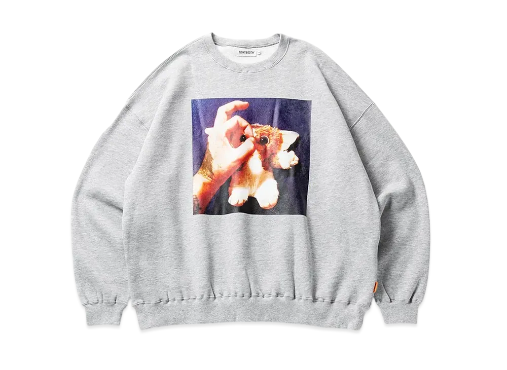 TIGHTBOOTH Hand Sign Crew Sweat "Gray"