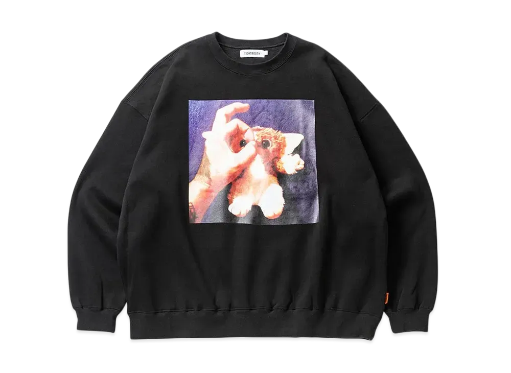 TIGHTBOOTH Hand Sign Crew Sweat "Black"