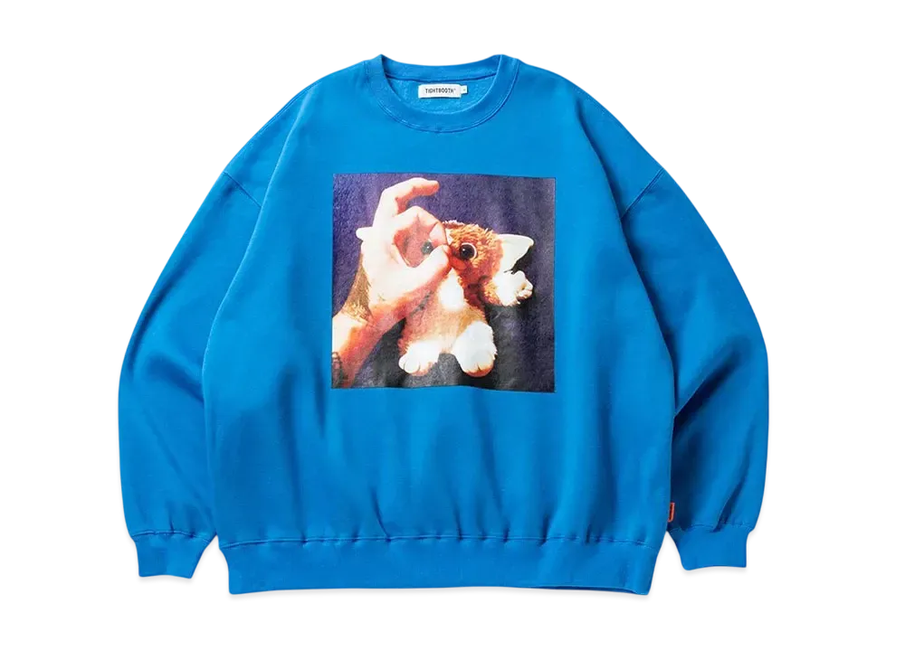 TIGHTBOOTH Hand Sign Crew Sweat "Blue"