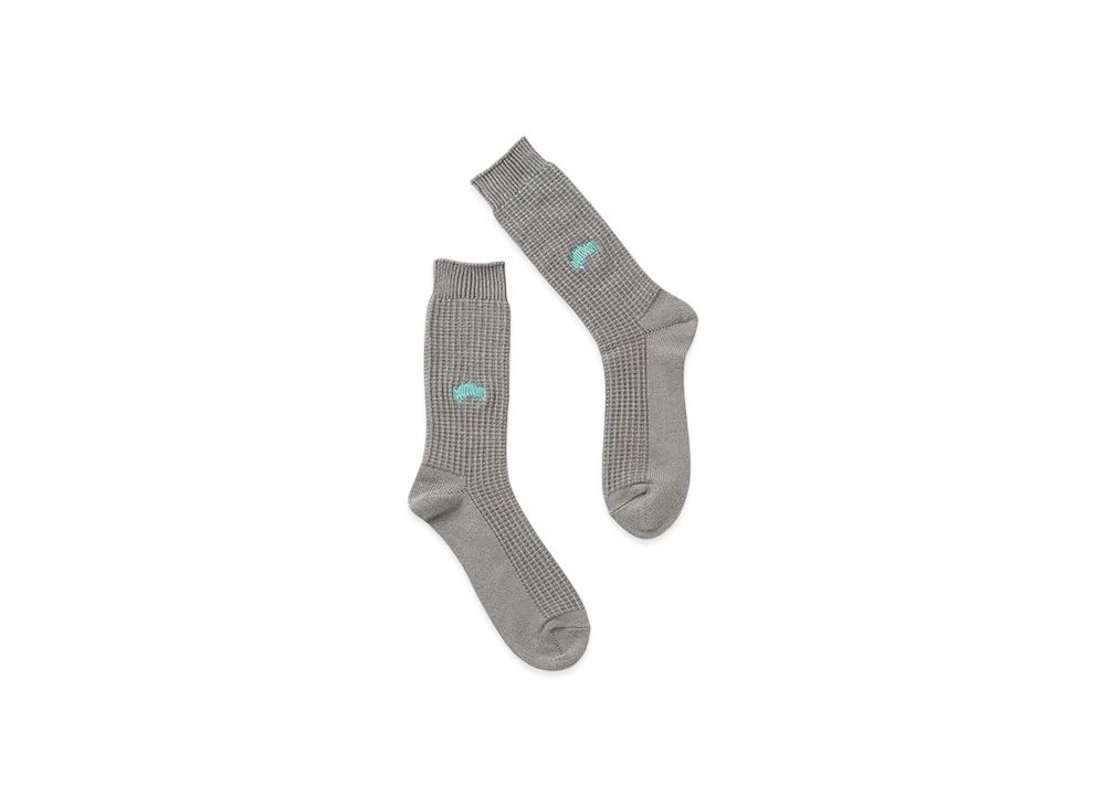 TIGHTBOOTH College Waffle Socks "Khaki"