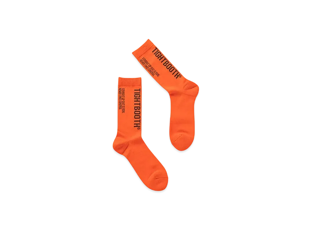 TIGHTBOOTH Label Logo Socks "Orange"