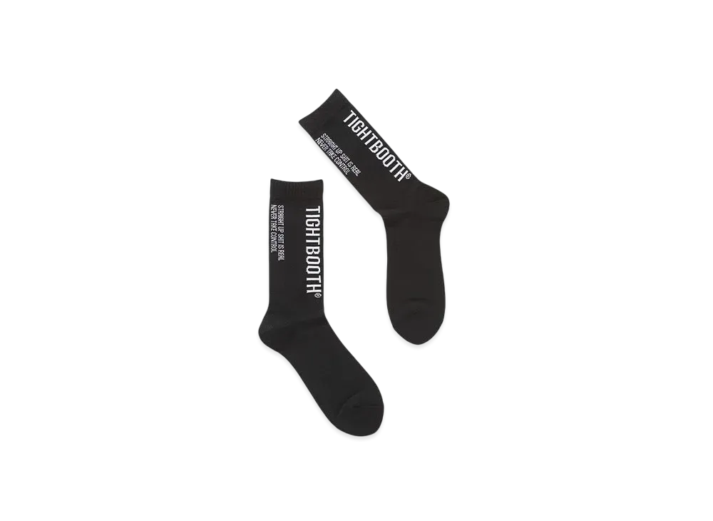 TIGHTBOOTH Label Logo Socks "Black"