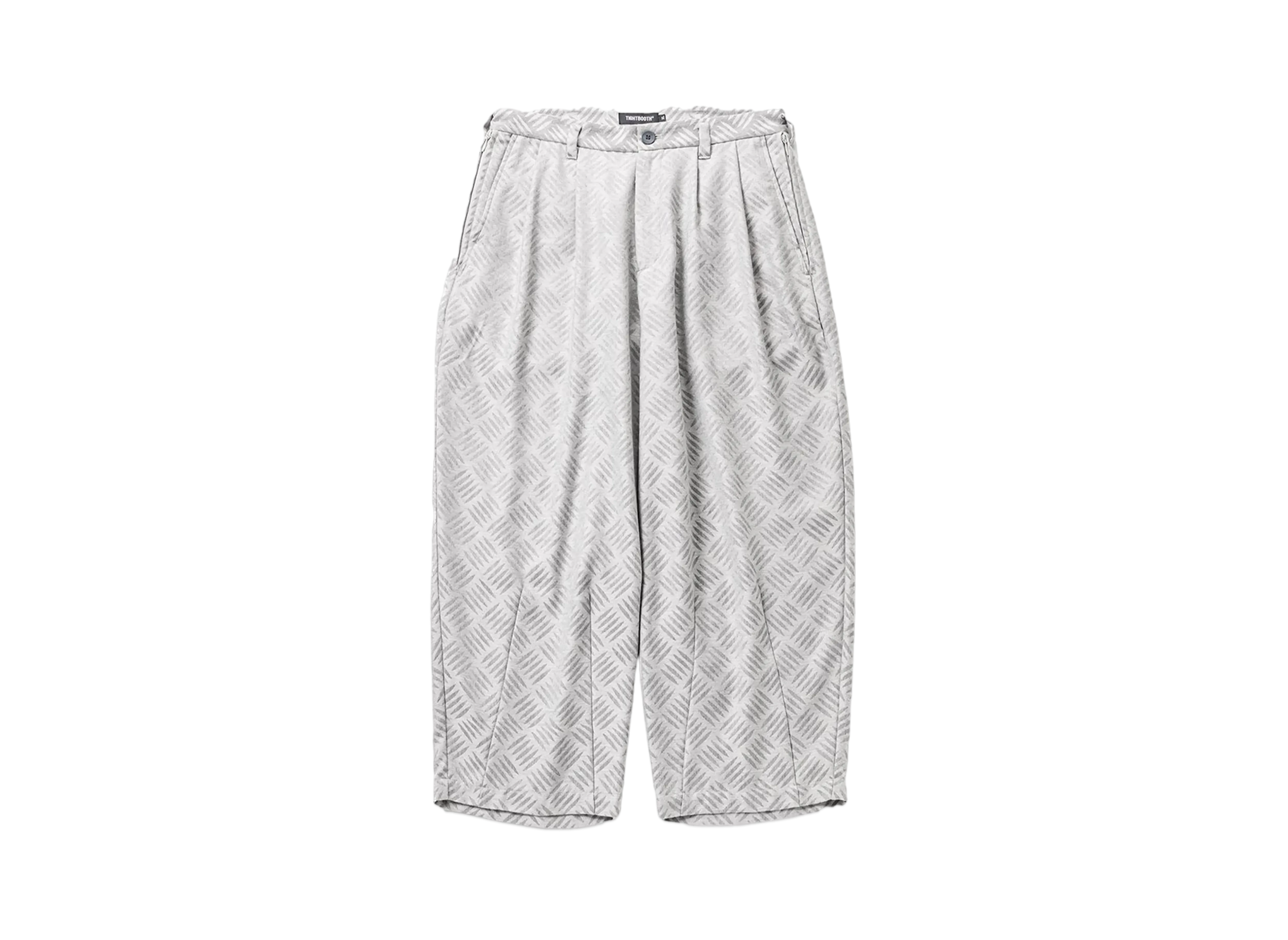 TIGHTBOOTH Formal Checker Plate Baggy Slacks "Ash"