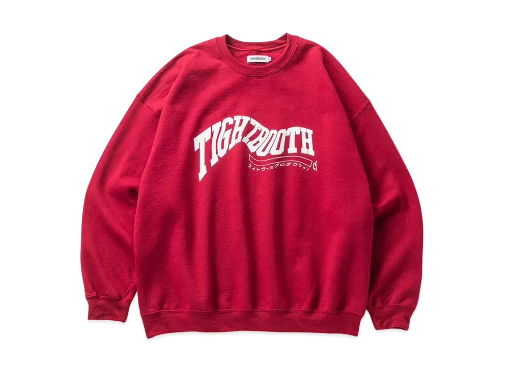 TIGHTBOOTH Acid Logo Crew Sweat Shirt "Red"