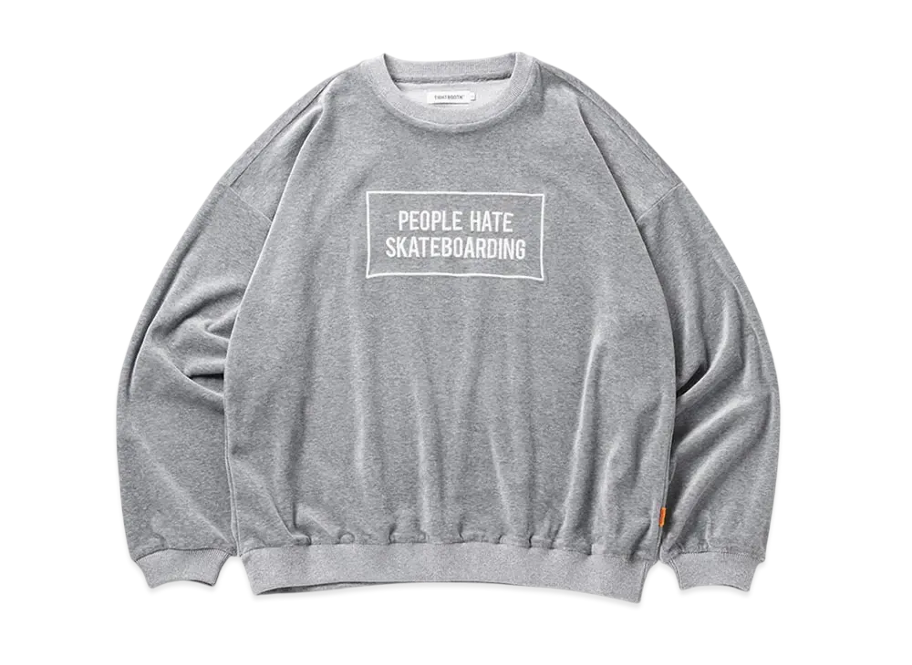 TIGHTBOOTH People Hate Skate Velour L/S "Gray"