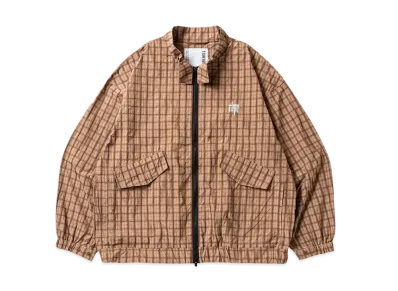 TIGHTBOOTH Plaid Light Swing Top "Brown"