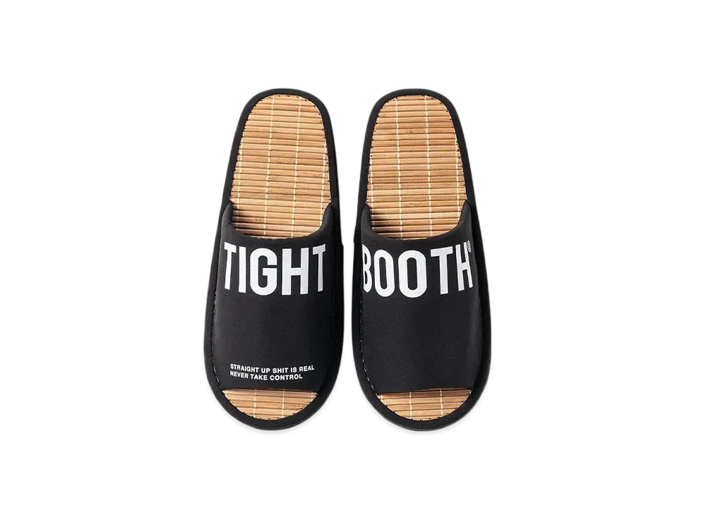 TIGHTBOOTH Big Label Room Sandal "Black"