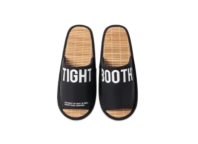 TIGHTBOOTH Big Label Room Sandal "Black"