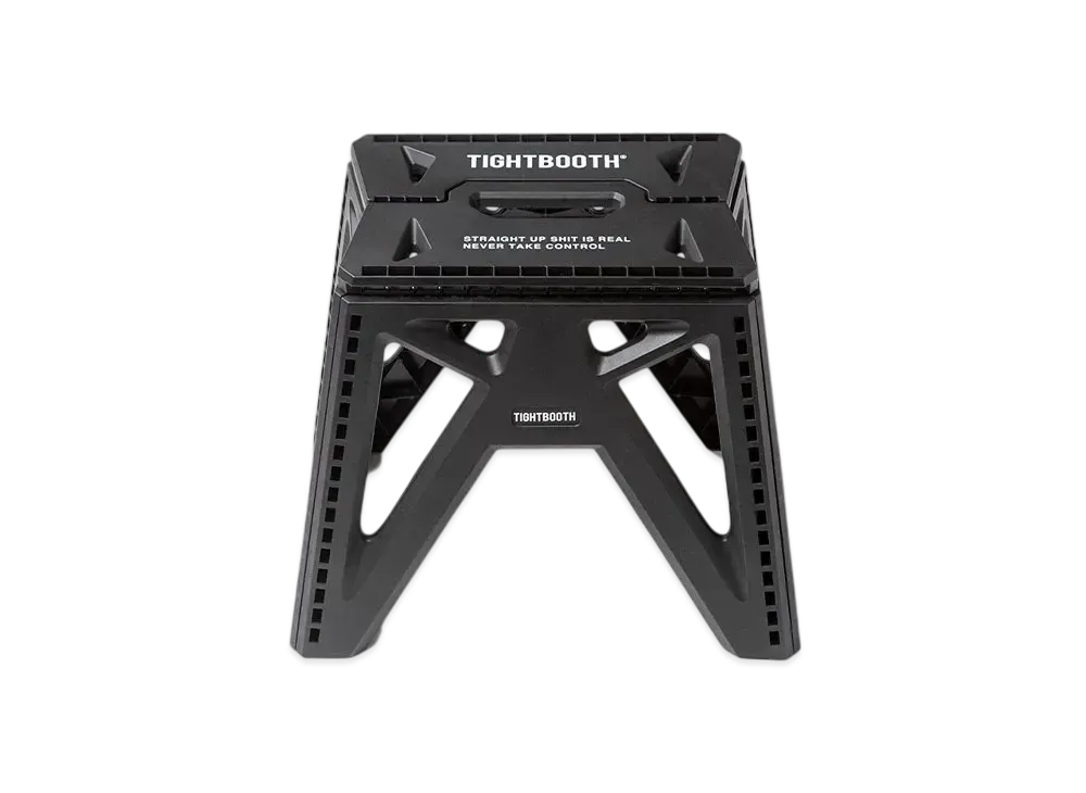 TIGHTBOOTH Label Logo Folding Stool "Black"