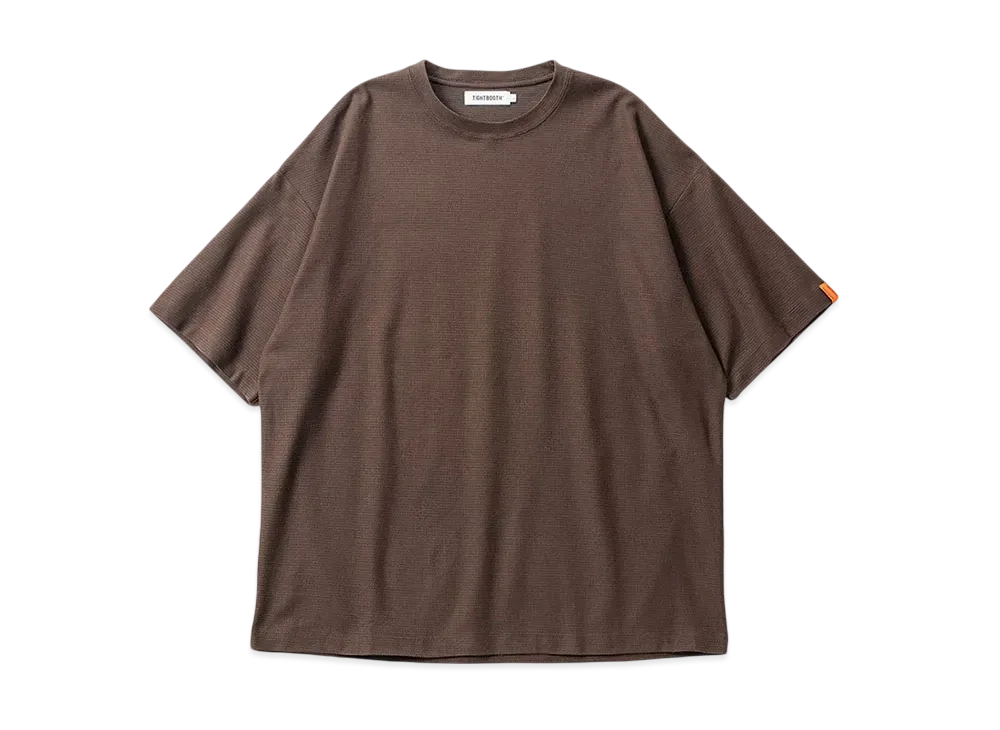 TIGHTBOOTH Honeycomb Border T-Shirt "Brown"