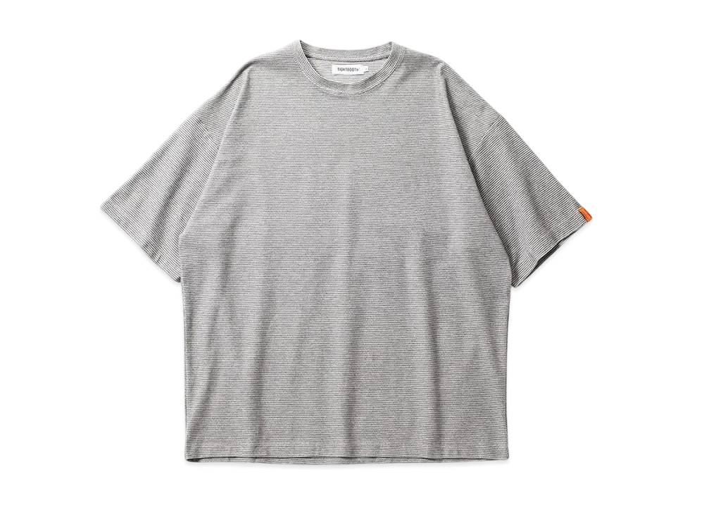TIGHTBOOTH Honeycomb Border T-Shirt "Gray"
