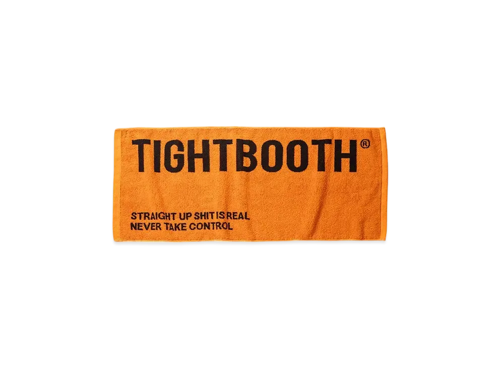 TIGHTBOOTH Label Logo Face Towel "Orange"