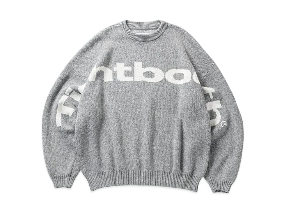 TIGHTBOOTH Big Logo Knit Sweater "Gray"