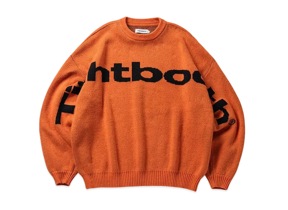 TIGHTBOOTH Big Logo Knit Sweater "Orange"