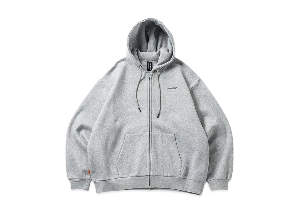 TIGHTBOOTH Logo Zip Hooded Sweat Shirt "Gray"