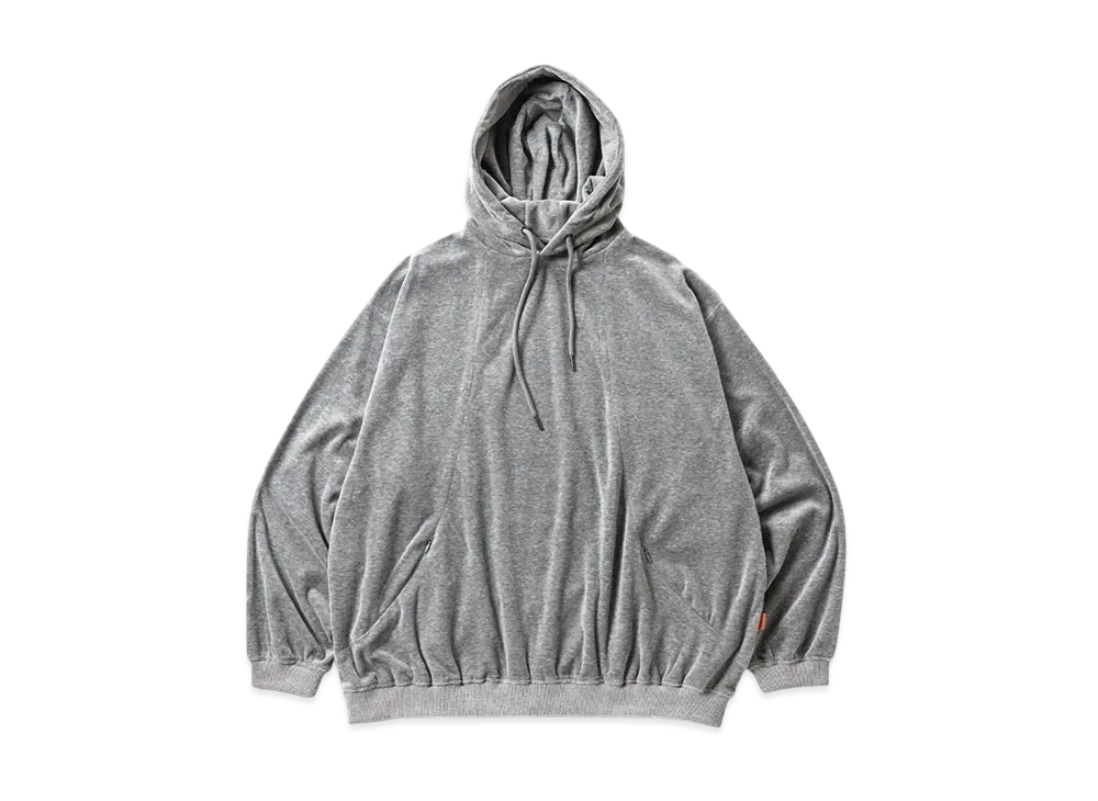 TIGHTBOOTH Velour Pullover Hoodie "Heather Gray"