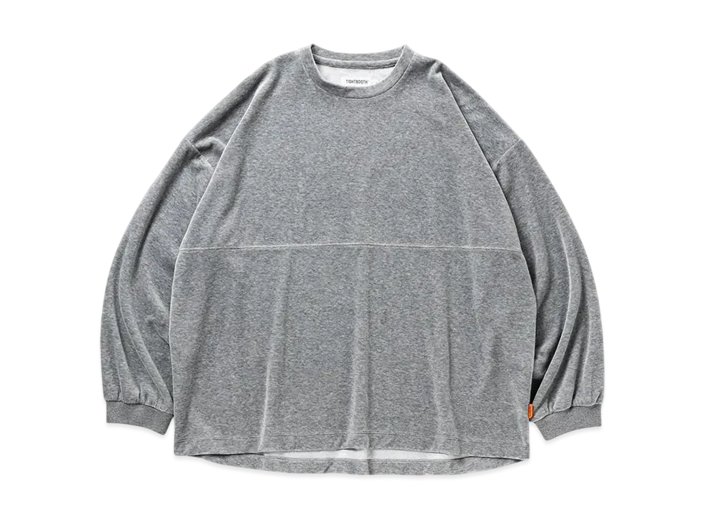 TIGHTBOOTH Velour Crew L/S Shirt "Heather Gray"