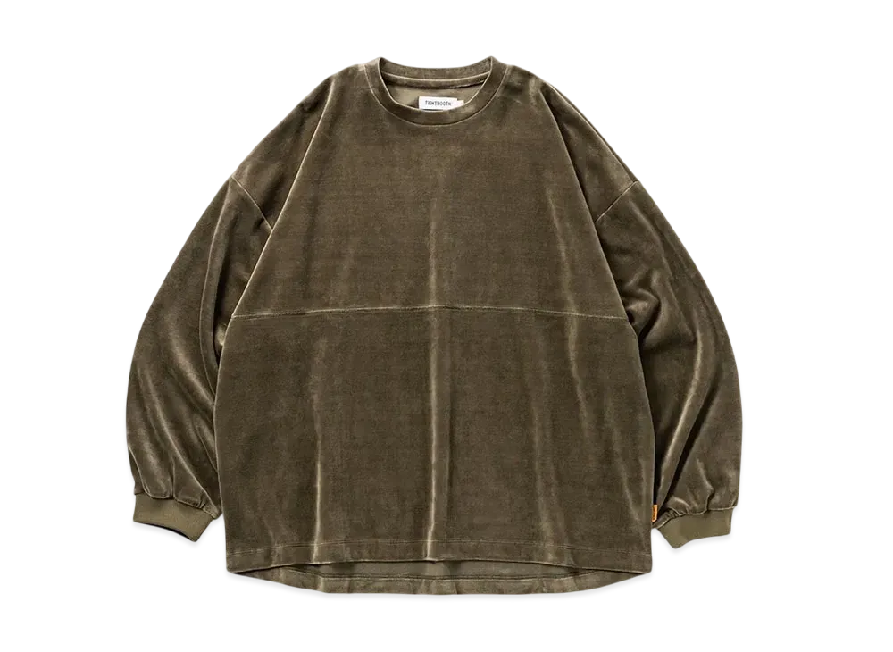 TIGHTBOOTH Velour Crew L/S Shirt "Olive"