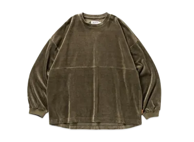TIGHTBOOTH Velour Crew L/S Shirt "Olive"